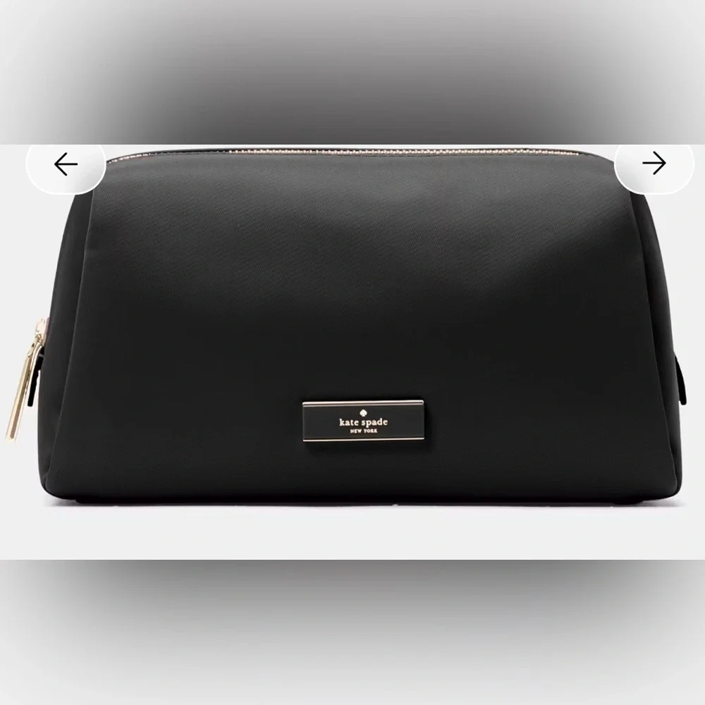 Kate Spade Carter Nylon Cosmetic Pouch Black NWT
